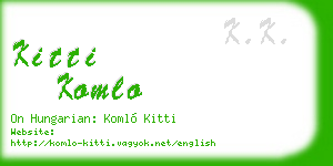 kitti komlo business card
